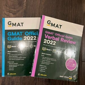 Official Guide 2022 & Verbal Review 2022 - - Blue and Pink